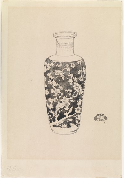Lieriömäinen maljakko, jossa paksu kaula, 1876. tekijältä James Abbott McNeill Whistler