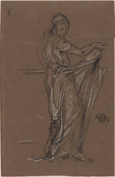 Draped naisfiguuri, 1870-1873. tekijältä James Abbott McNeill Whistler