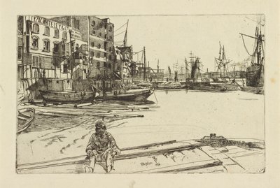 Eagle Wharf Tyzac Whiteley and Co., 1859. tekijältä James Abbott McNeill Whistler
