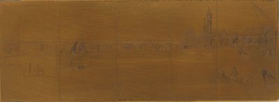 Etsauslevy: Old Westminster Bridge, 1859. tekijältä James Abbott McNeill Whistler