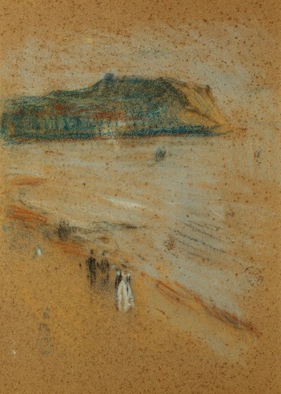Figuurit rannalla lähellä kallioita, n. 1870-74 tekijältä James Abbott McNeill Whistler