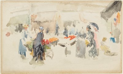 Kukkamarkkinat-Dieppe tekijältä James Abbott McNeill Whistler