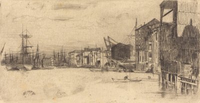 Free Trade Wharf, 1877. tekijältä James Abbott McNeill Whistler