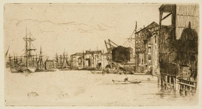 Free Trade Wharf Lontoossa tekijältä James Abbott McNeill Whistler