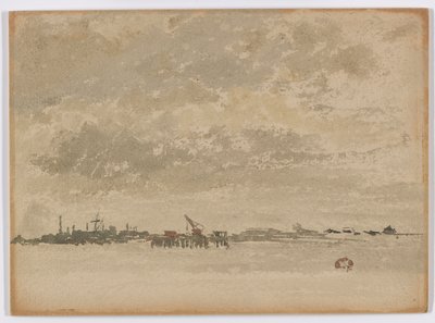Harmaa ja hopea – purfleet, 1881-1883. tekijältä James Abbott McNeill Whistler