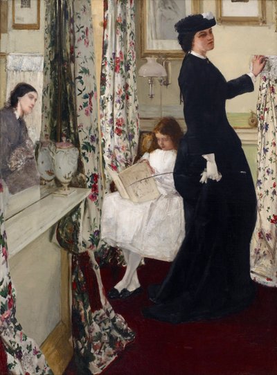 Harmony in Green and Rose: Musiikkihuone, 1860 tekijältä James Abbott McNeill Whistler