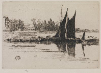 Hurlingham, 1859 (etsaus paperille) tekijältä James Abbott McNeill Whistler