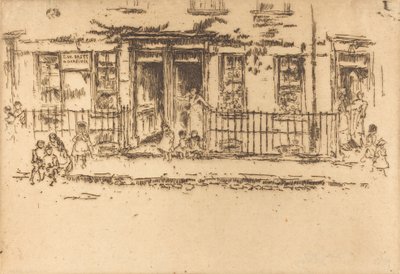 Justice Walk - Chelsea, c. 18861888. tekijältä James Abbott McNeill Whistler
