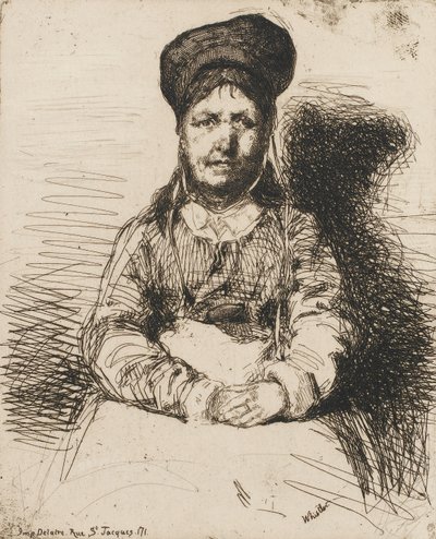 La Retameuse. Yksi luonnon kahdestatoista etsauksesta Ranskalainen sarja, 1858. tekijältä James Abbott McNeill Whistler