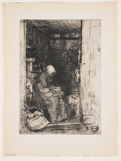 Vanha lumppunainen sarjasta "Kaksitoista etsausta luonnosta" tekijältä James Abbott McNeill Whistler