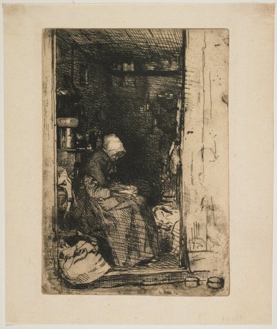 Vanha ryysynainen sarjasta Kaksitoista etsausta luonnosta tekijältä James Abbott McNeill Whistler