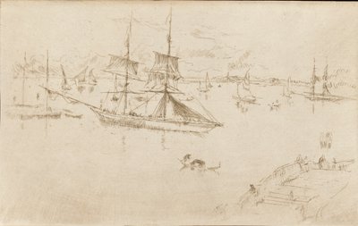 Laguuni-keskipäivä, 1879-1880. tekijältä James Abbott McNeill Whistler