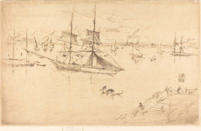 Laguuni: Keskipäivä, 18791880. tekijältä James Abbott McNeill Whistler