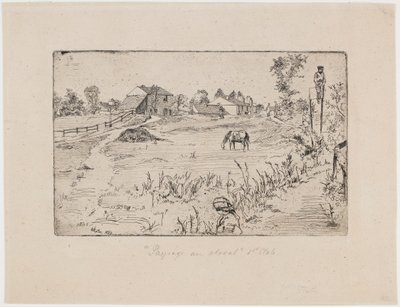 Paisatge amb cavalls, 1859. finlandès tekijältä James Abbott McNeill Whistler