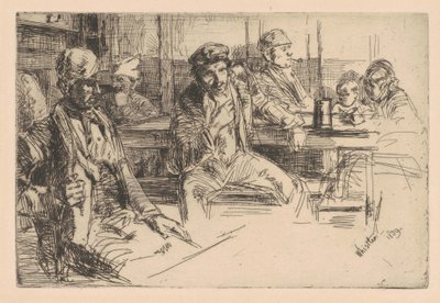 Longshoreman, 1859 (etsaus ja kuivakärki paperille) tekijältä James Abbott McNeill Whistler