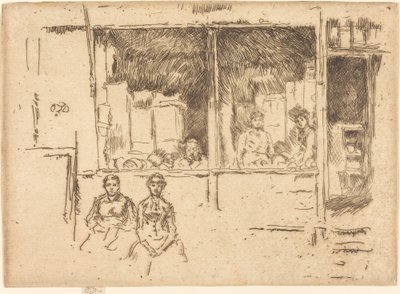 Melon-Shop, Hounsditch, c. 18861888. tekijältä James Abbott McNeill Whistler