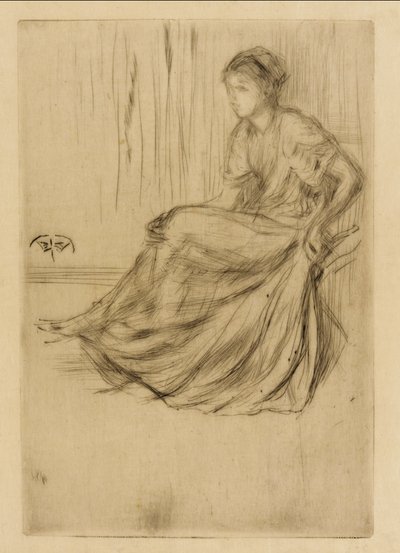 Istuva malli, 1873. tekijältä James Abbott McNeill Whistler