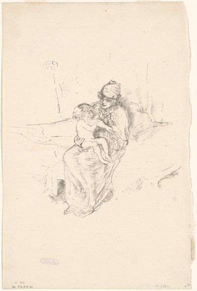 Äiti ja lapsi, nro 1, 18911895, painettu 1904. tekijältä James Abbott McNeill Whistler