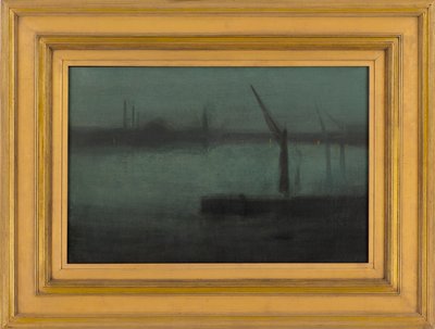 Nocturne: Sininen ja hopea - Battersea Reach, 1870-1875. tekijältä James Abbott McNeill Whistler