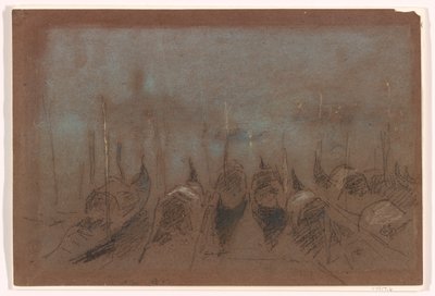 Nocturne, San Giorgio, 1880 (liitu harmaanruskealle paperille) tekijältä James Abbott McNeill Whistler