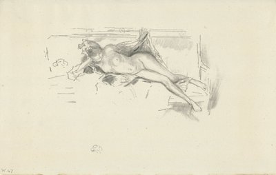 Alaston malli makuuasentoon tekijältä James Abbott McNeill Whistler
