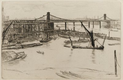 Old Hungerford Bridge, 1861. tekijältä James Abbott McNeill Whistler