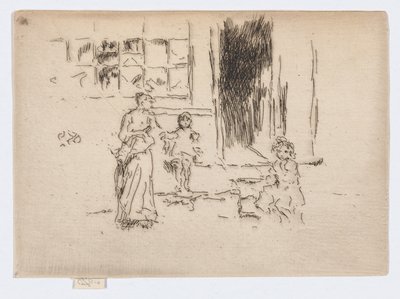 Petticoat Lane, noin 1886-88 (etsaus; tussi paperille). tekijältä James Abbott McNeill Whistler