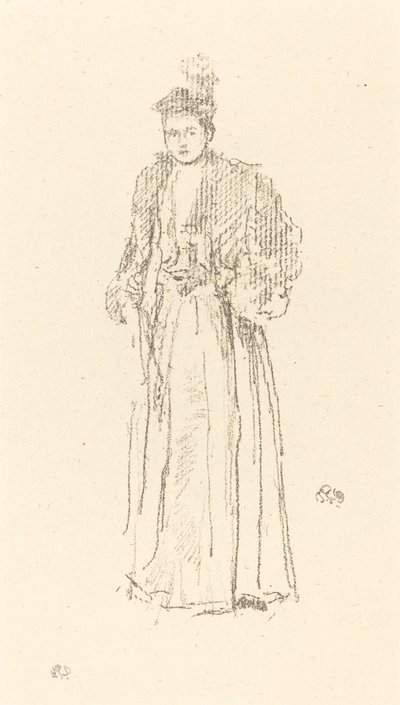 Muotokuvatutkimus: Miss Charlotte R. Williams, 1892. tekijältä James Abbott McNeill Whistler