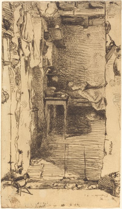 Rag Pickers, Mouffetard Quarter, Pariisi, 1858. tekijältä James Abbott McNeill Whistler