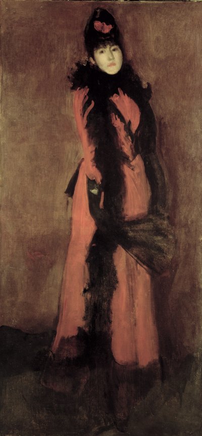 Punainen ja musta: Viuhka, 1891-94 tekijältä James Abbott McNeill Whistler