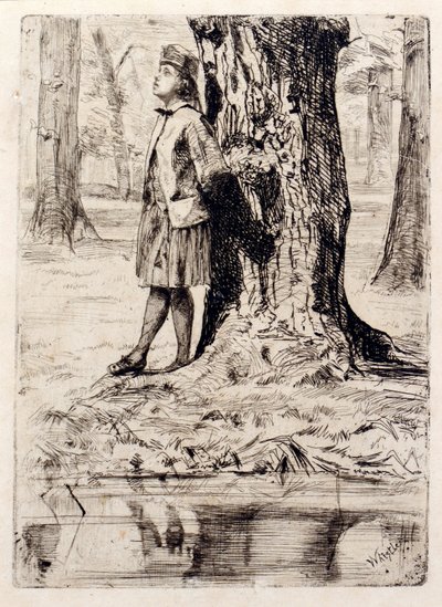 Seymour seisoo puun alla tekijältä James Abbott McNeill Whistler