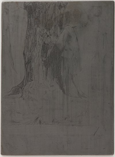 Seymour seisoo puun alla, 1859. tekijältä James Abbott McNeill Whistler