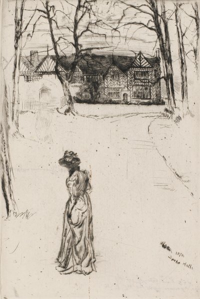 Speke Hall: The Avenue, 1870. tekijältä James Abbott McNeill Whistler