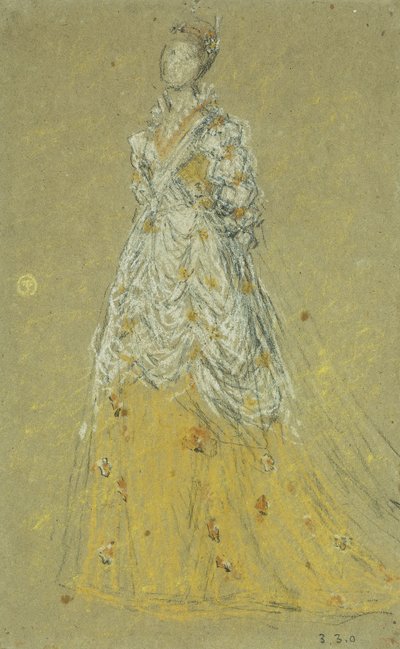 Study for "Symphony in Flesh Color and Pink" tekijältä James Abbott McNeill Whistler