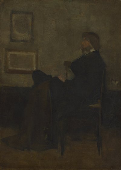 Harmaan ja mustan asettelun tutkimus, nro 2: Thomas Carlylen muotokuva, 187273. tekijältä James Abbott McNeill Whistler