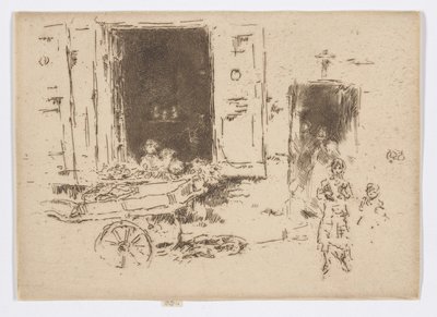 The Barrow- Quartier des Marolles, Bryssel tekijältä James Abbott McNeill Whistler