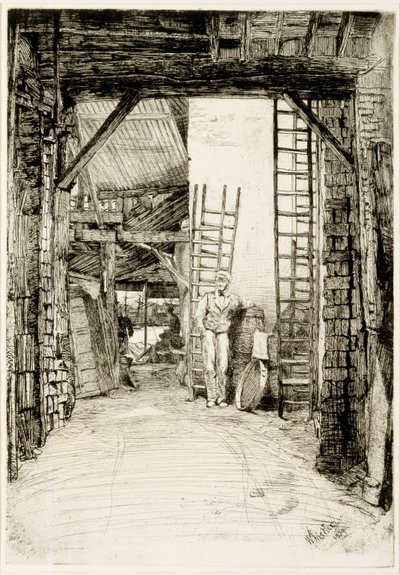 Lime Burner, 1859 (etsaus ja kuivakärki) tekijältä James Abbott McNeill Whistler