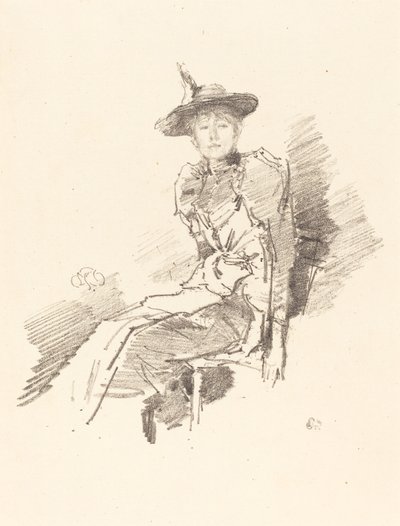 El barret alat, 1890. finlandès tekijältä James Abbott McNeill Whistler