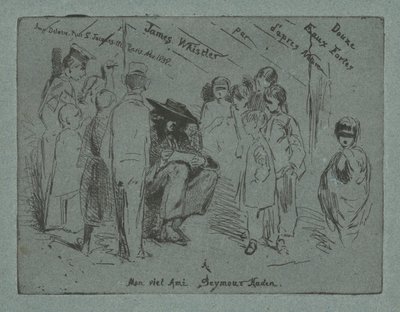 Otsikkosivu teokselle 12 vahvaa vettä luonnosta, 1858. tekijältä James Abbott McNeill Whistler