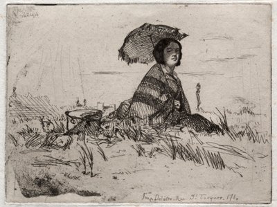 Kaksitoista etsausta luonnosta: En Plein Soleil, 1858. tekijältä James Abbott McNeill Whistler