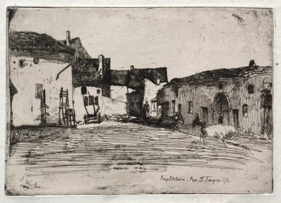 Kaksitoista etsausta luonnosta: Liverdun, 1858. tekijältä James Abbott McNeill Whistler