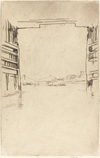 Old Battersea Bridgen alla, 1879. tekijältä James Abbott McNeill Whistler