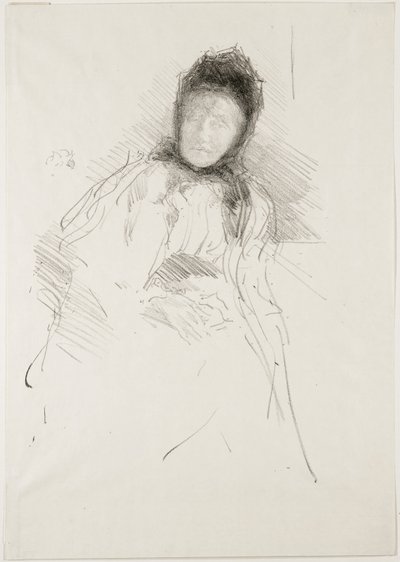 Keskeneräinen luonnos Lady Hadenista, 1895 tekijältä James Abbott McNeill Whistler