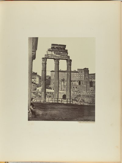 Castorin ja Polluxin temppeli Forum Romanumilla, joka tunnetaan myös nimellä Minerva Chalcidican temppeli. tekijältä James Anderson