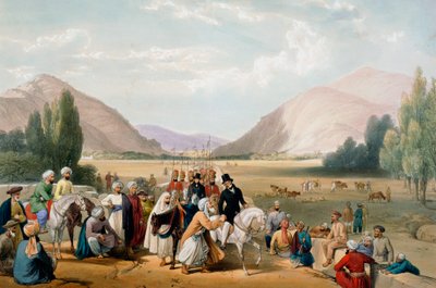 Dost Mohammad Khanin antautuminen, Kabul, ensimmäinen englantilais-afganistanilainen sota, 1838-1842 tekijältä James Atkinson
