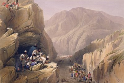 Siri-Khajoorin villi sola julkaisusta "Sketches in Afghanistan", kaiverrettu Charles Haghe (1810-88) ja Louis Haghe (1806-85), julkaisija Henry Graves, 1842 tekijältä James Atkinson