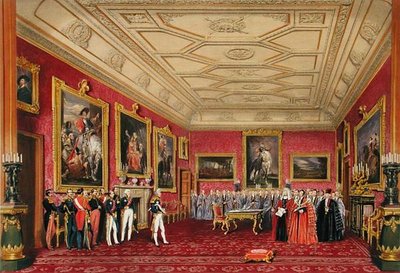 Rubens-huone, Windsorin linna - Ranskan kuningas saa osoitteen vankilasta tekijältä James Baker (after) Pyne