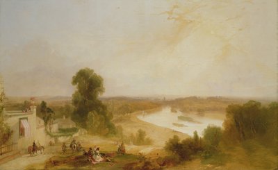 Näkymä Thames-joelle Richmond Hilliltä, 1835 tekijältä James Baker Pyne