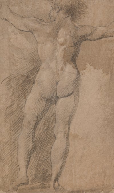Homem com os braços bem abertos visto por trás tekijältä James Barry
