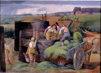 Säilörehu, n. 1940 (öljy kankaalle) tekijältä James Bateman